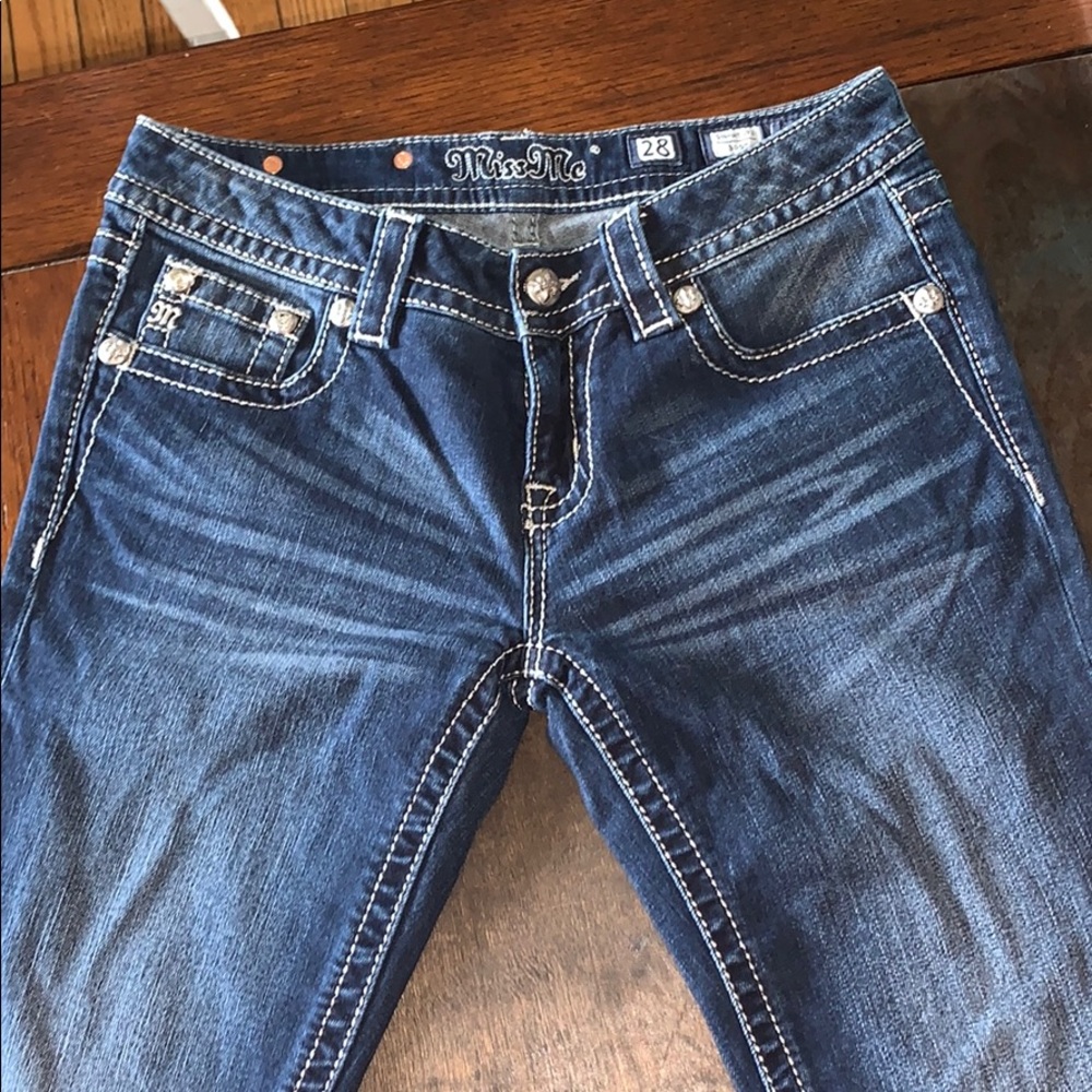 Miss me Jeans signature bootcut size 28 X 33”